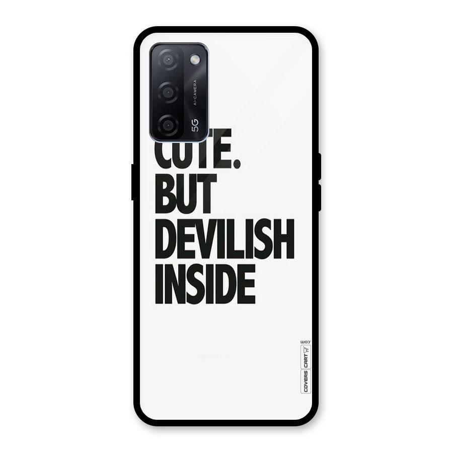 Cute But Devil Glass Back Case for Oppo A53s 5G
