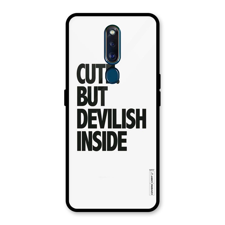 Cute But Devil Glass Back Case for Oppo F11 Pro
