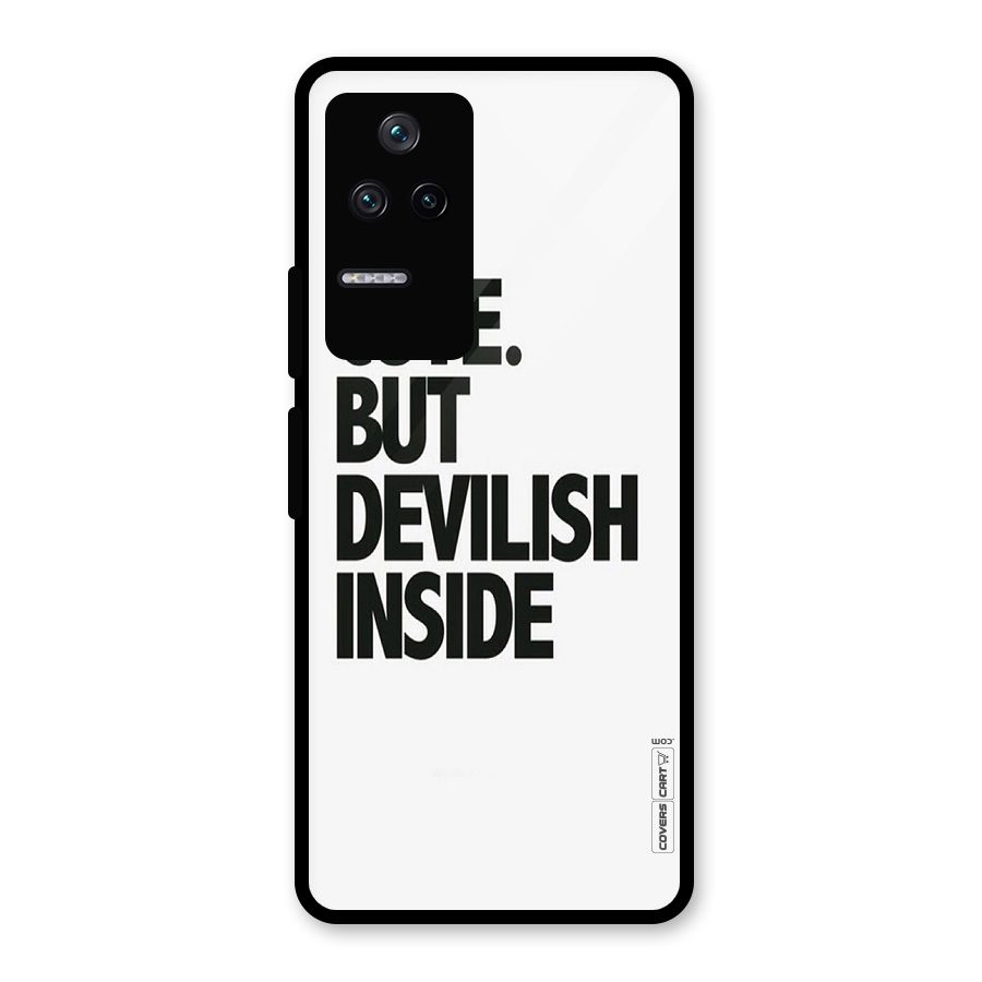 Cute But Devil Glass Back Case for Poco F4 5G