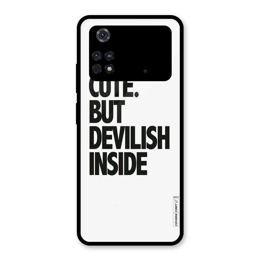 Cute But Devil Glass Back Case for Poco M4 Pro 4G