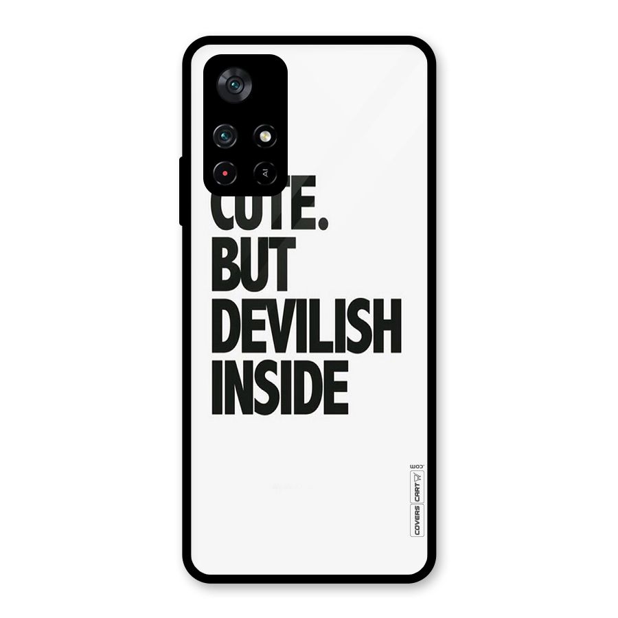 Cute But Devil Glass Back Case for Poco M4 Pro 5G