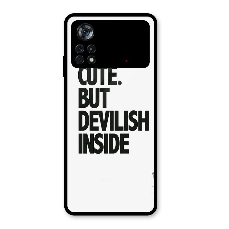 Cute But Devil Glass Back Case for Poco X4 Pro 5G