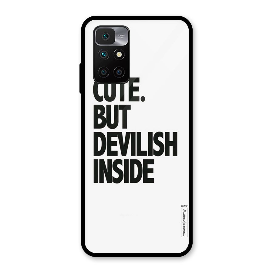 Cute But Devil Glass Back Case for Redmi 10 Prime
