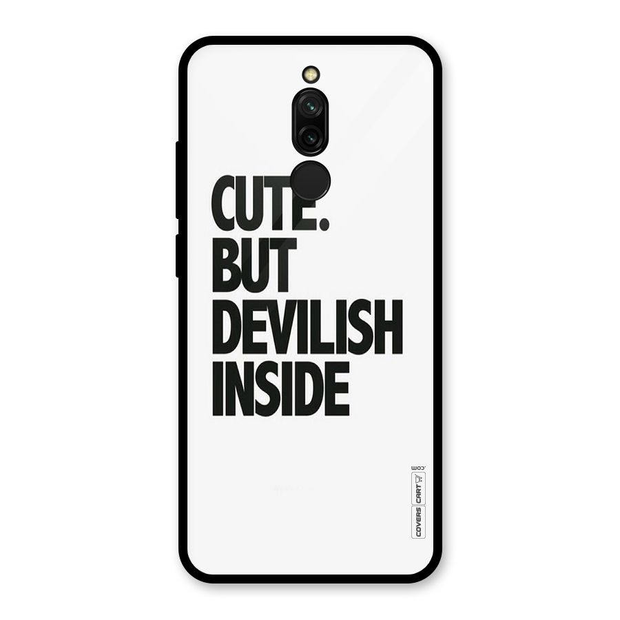 Cute But Devil Glass Back Case for Redmi 8