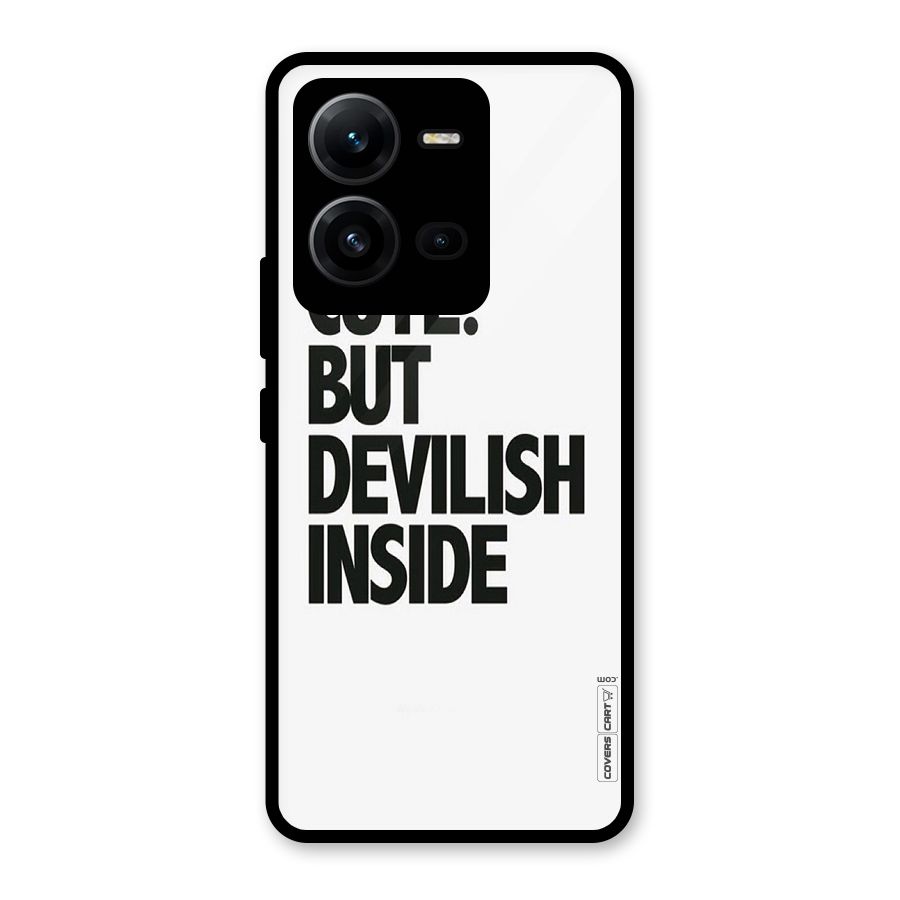 Cute But Devil Glass Back Case for Vivo V25