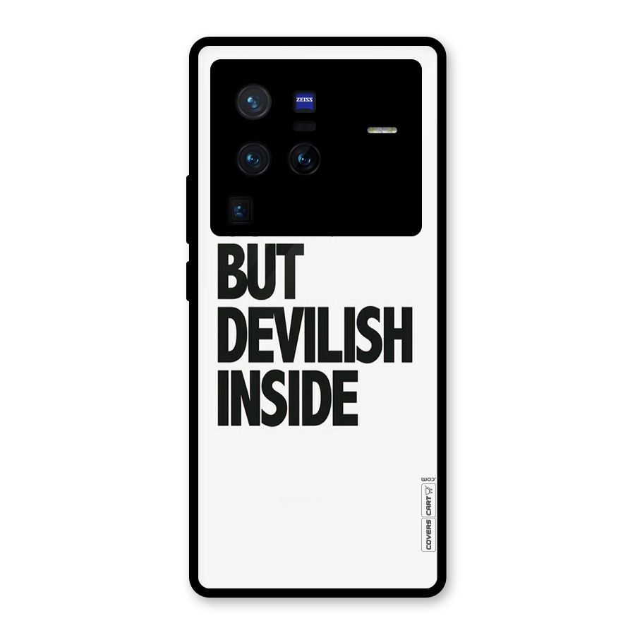 Cute But Devil Glass Back Case for Vivo X80 Pro