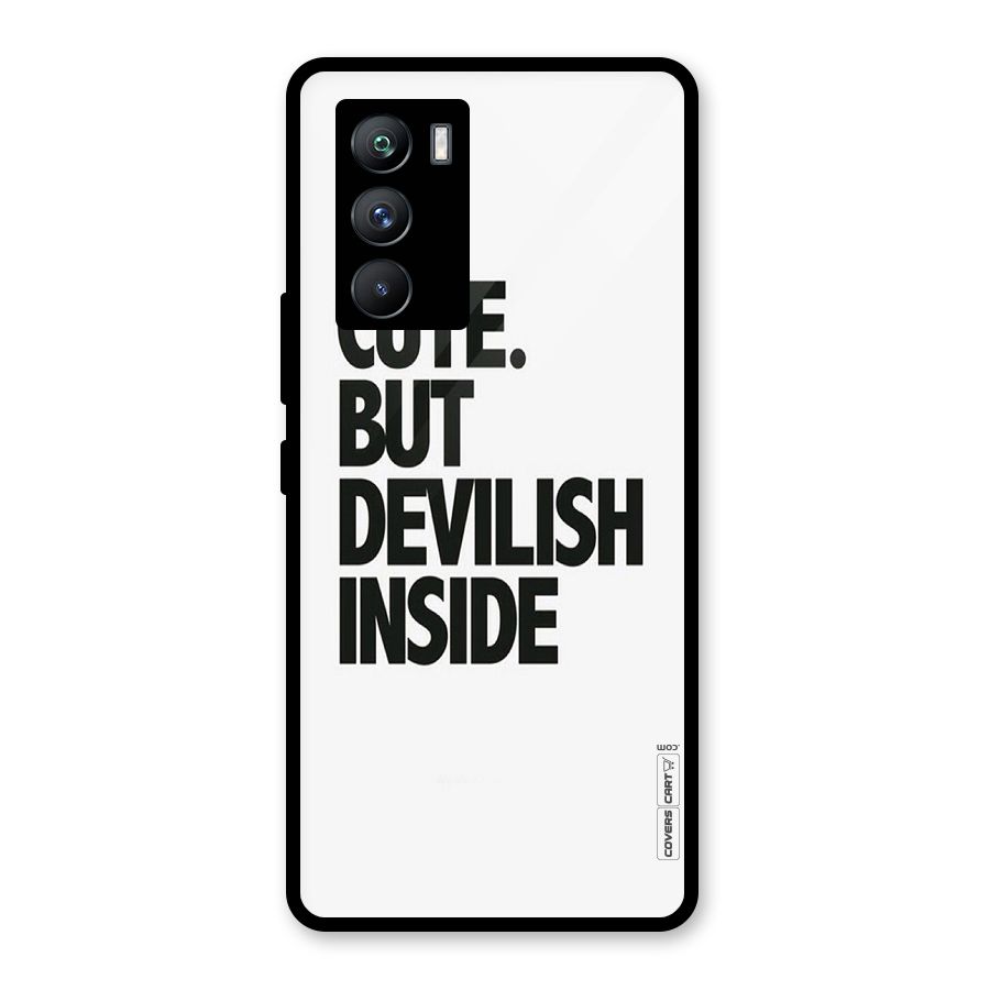 Cute But Devil Glass Back Case for Vivo iQOO 9 SE