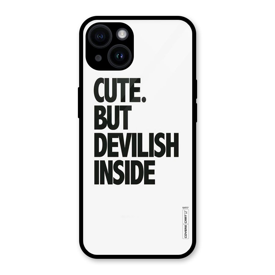 Cute But Devil Glass Back Case for iPhone 14