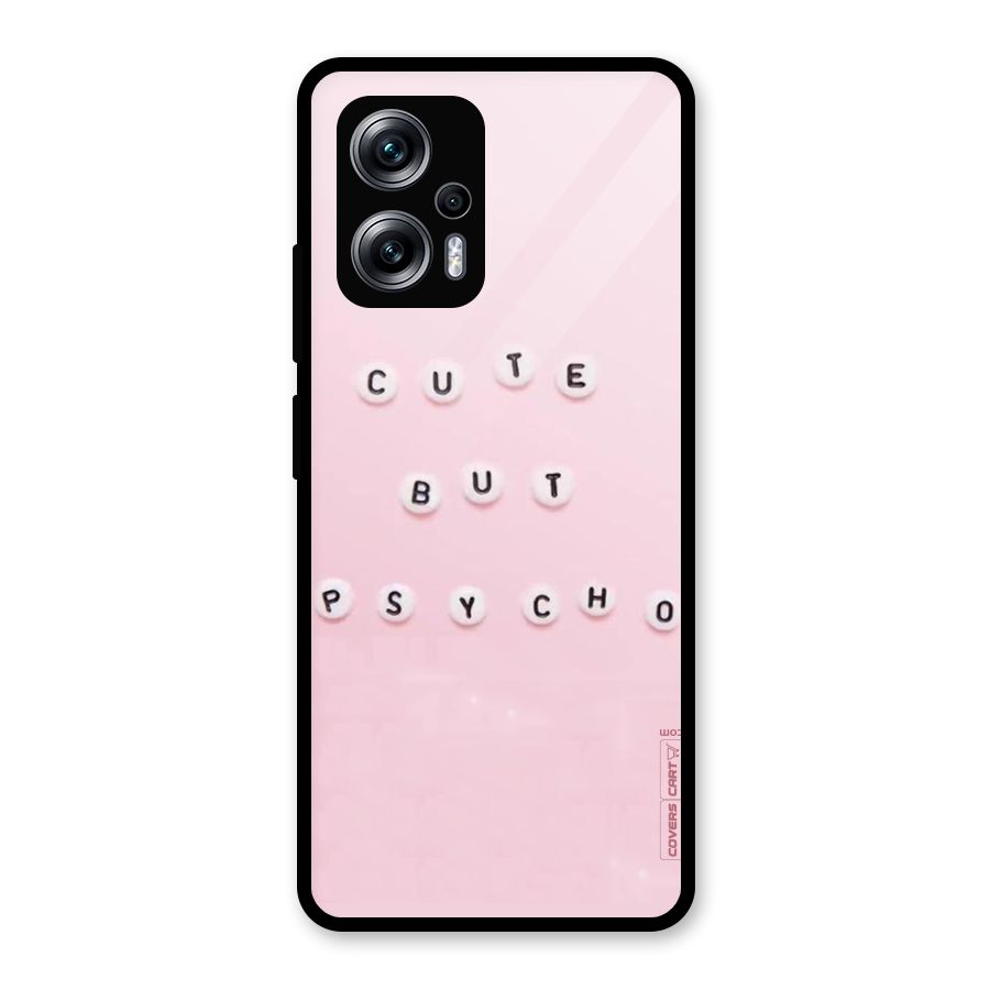 Cute But Psycho Glass Back Case for Redmi K50i