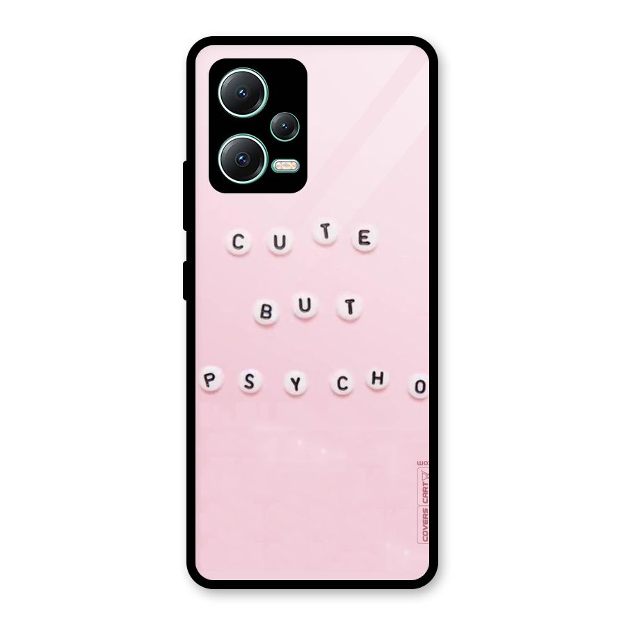 Cute But Psycho Glass Back Case for Redmi Note 12 5G