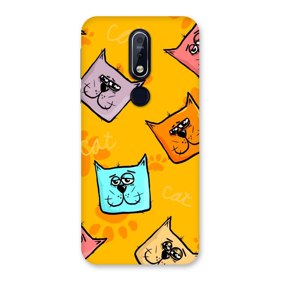 Cute Cat Pattern Back Case for Nokia 7.1