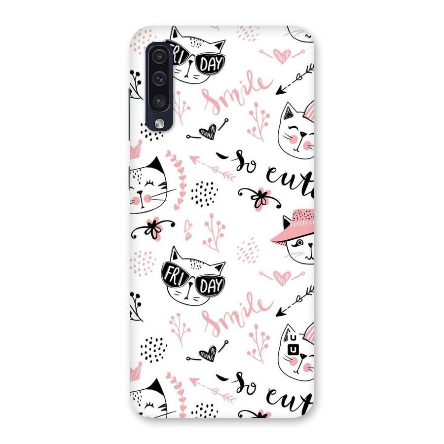Cute Cat Swag Back Case for Galaxy A50s
