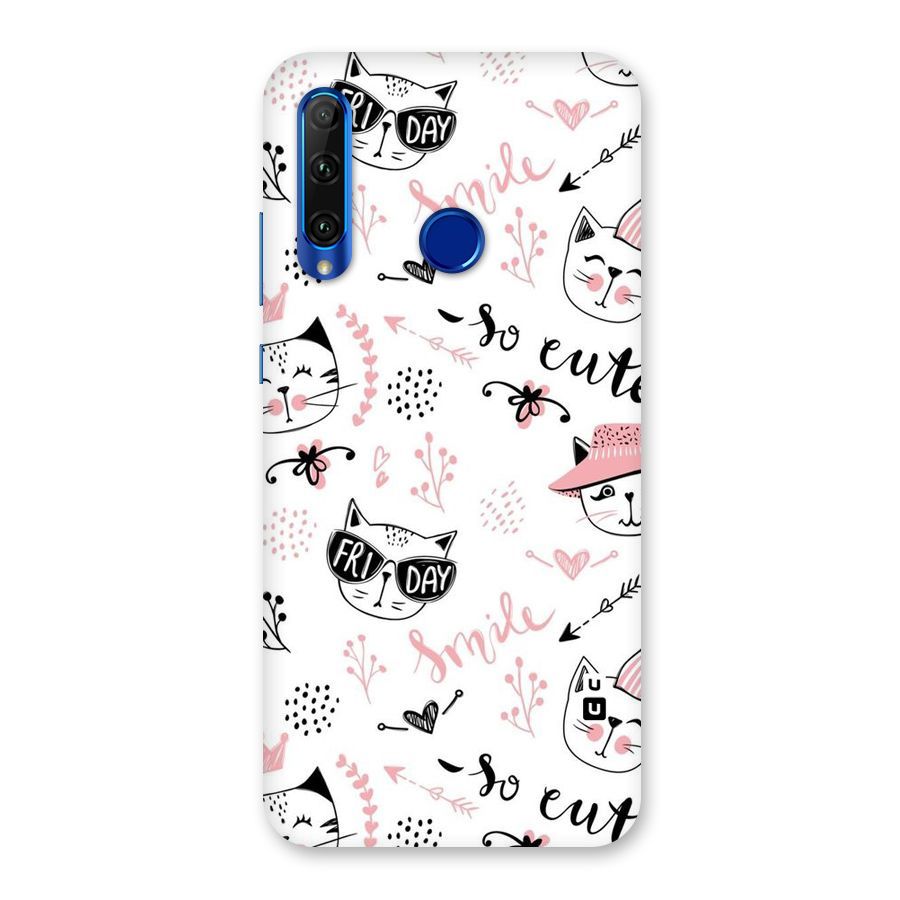 Cute Cat Swag Back Case for Honor 20i