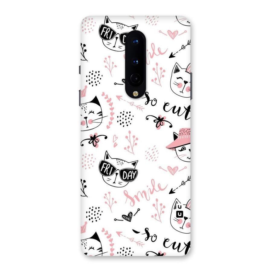 Cute Cat Swag Back Case for OnePlus 8