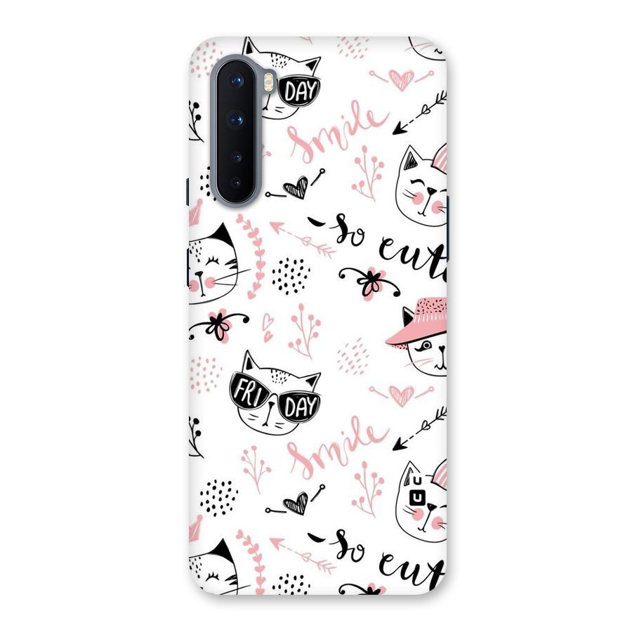 Cute Cat Swag Back Case for OnePlus Nord