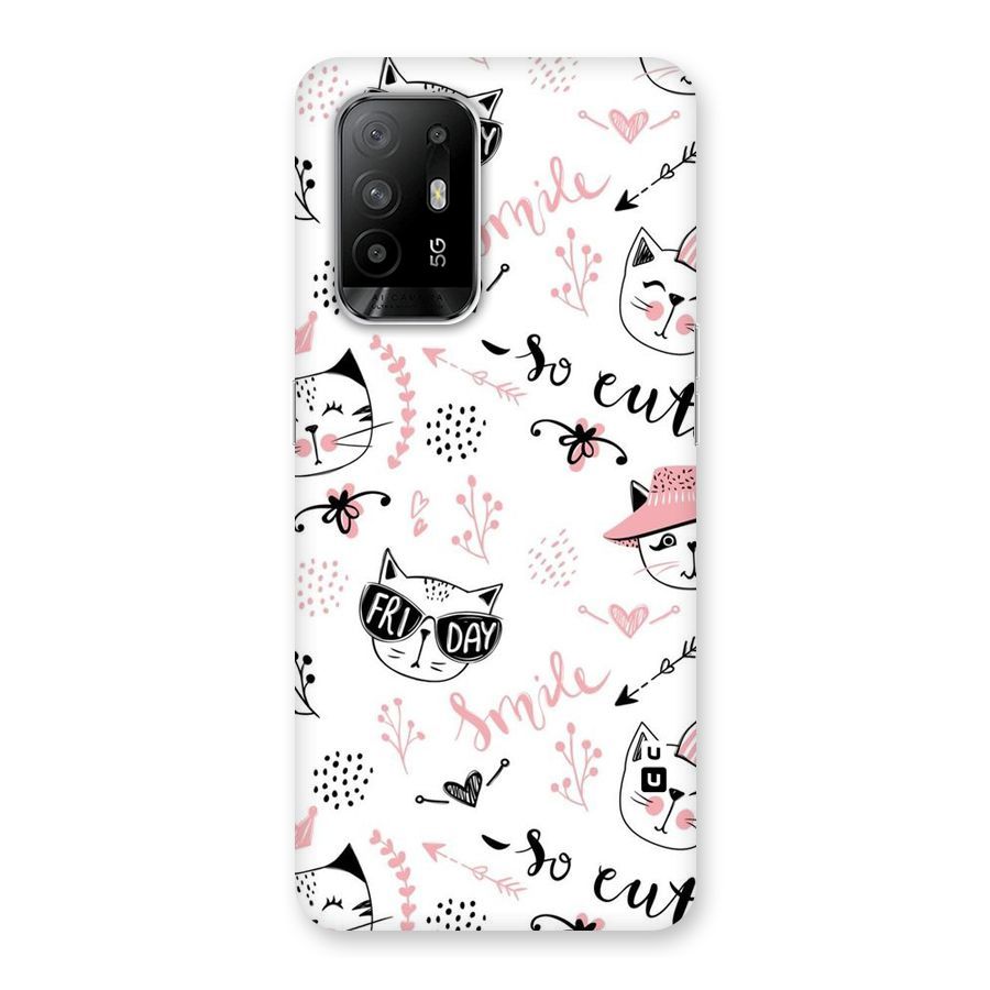Cute Cat Swag Back Case for Oppo F19 Pro Plus 5G