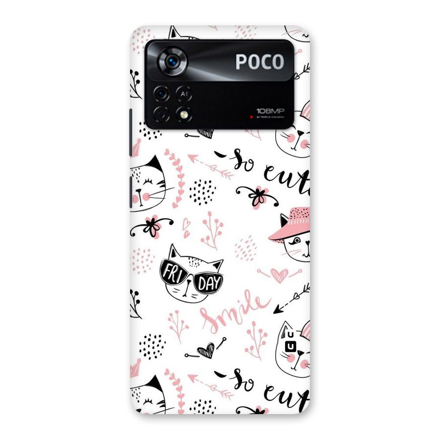 Cute Cat Swag Back Case for Poco X4 Pro 5G