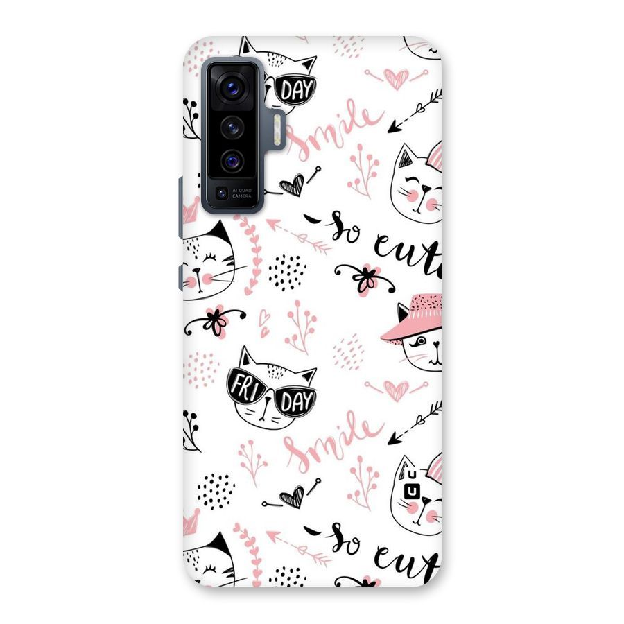 Cute Cat Swag Back Case for Vivo X50