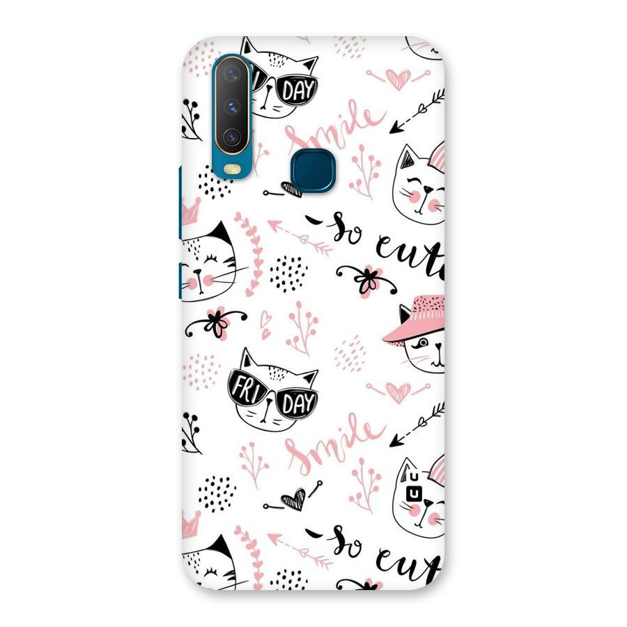 Cute Cat Swag Back Case for Vivo Y17
