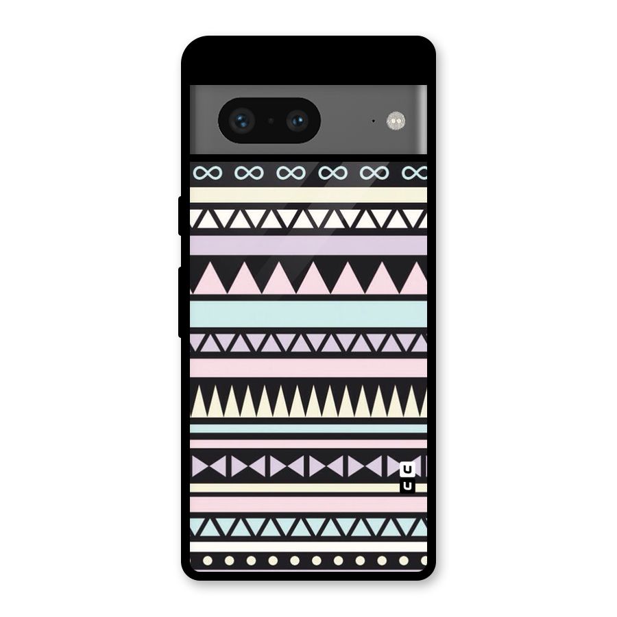 Cute Chev Pattern Glass Back Case for Google Pixel 7