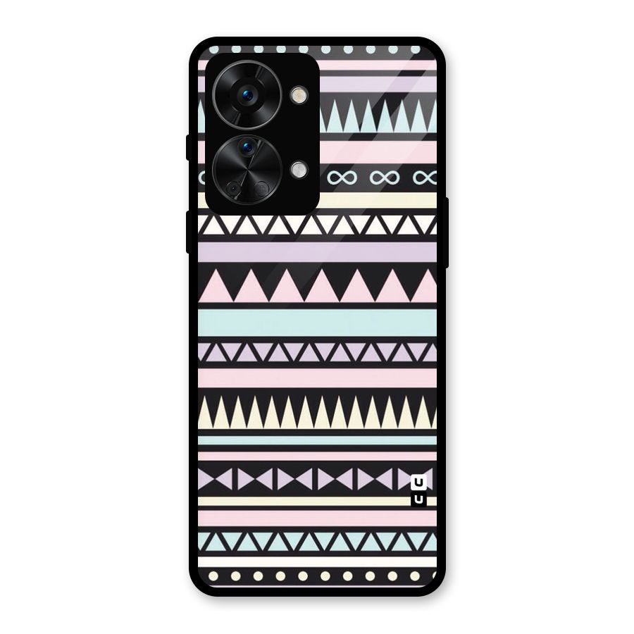 Cute Chev Pattern Glass Back Case for OnePlus Nord 2T