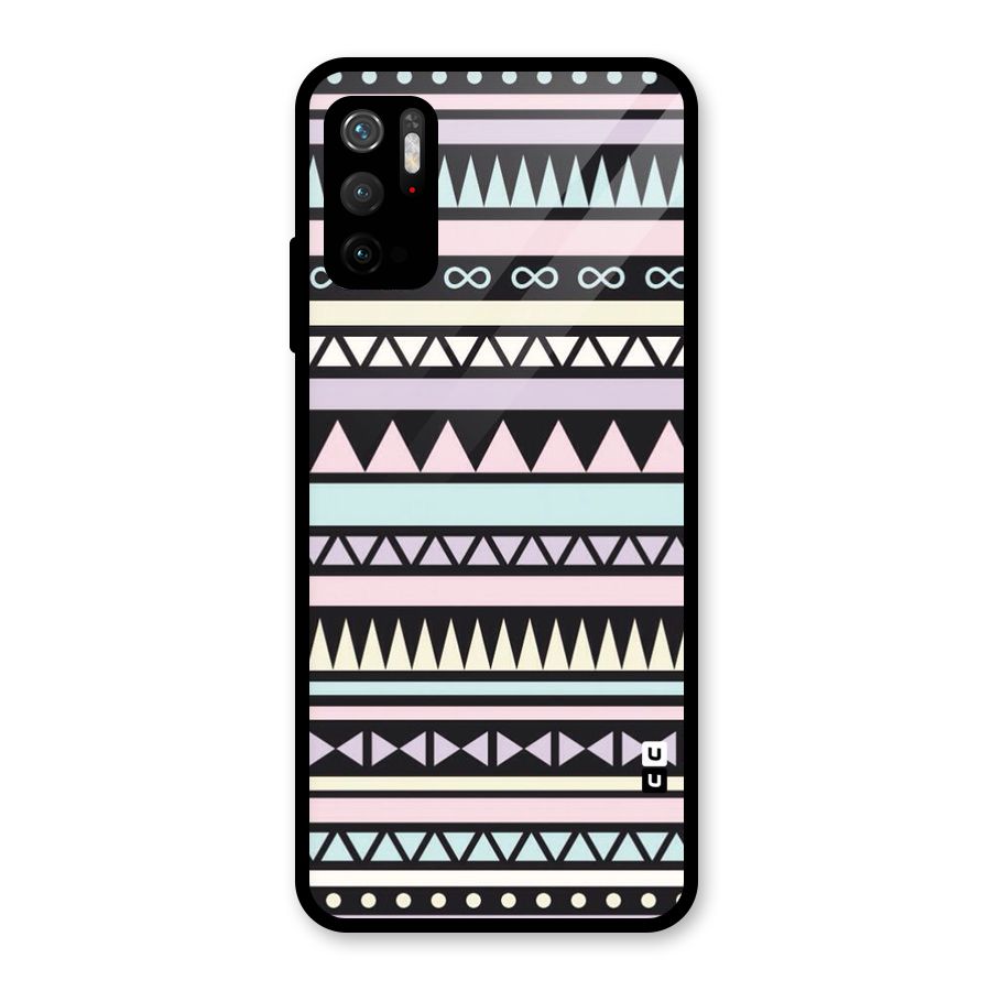 Cute Chev Pattern Glass Back Case for Poco M3 Pro 5G