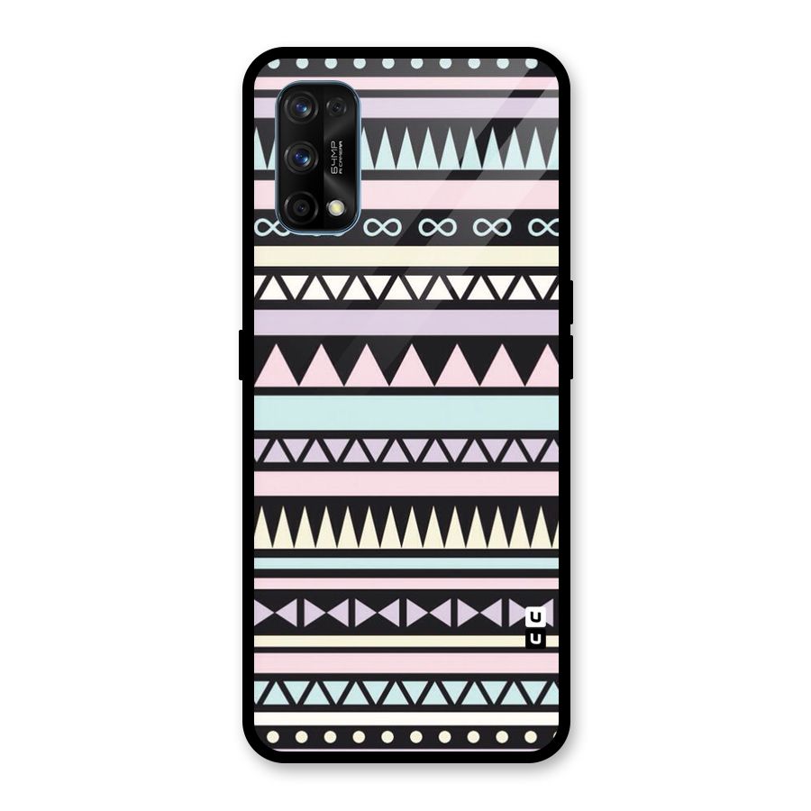 Cute Chev Pattern Glass Back Case for Realme 7 Pro