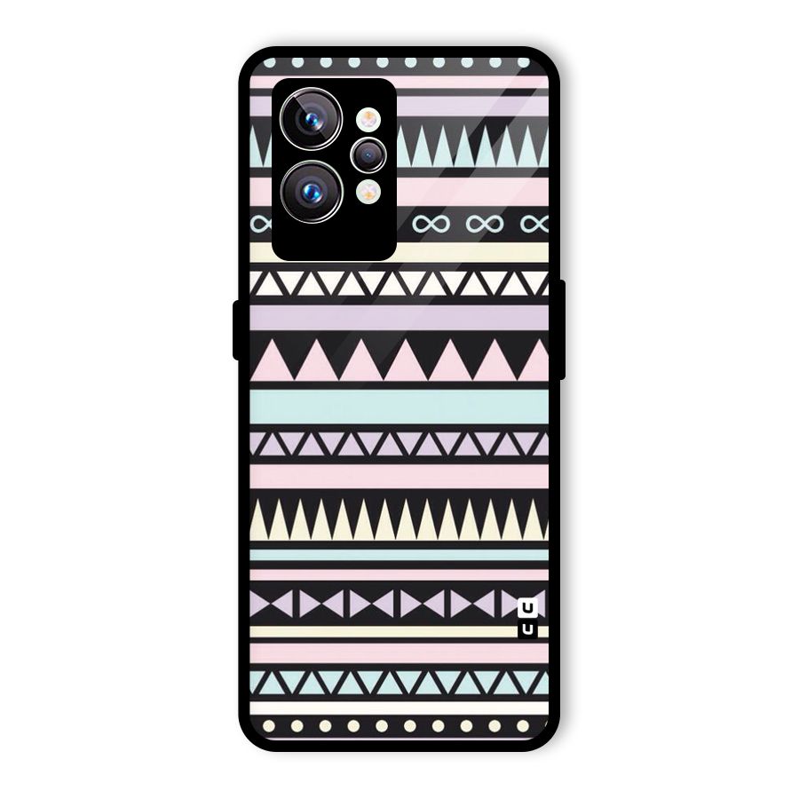 Cute Chev Pattern Glass Back Case for Realme GT2 Pro
