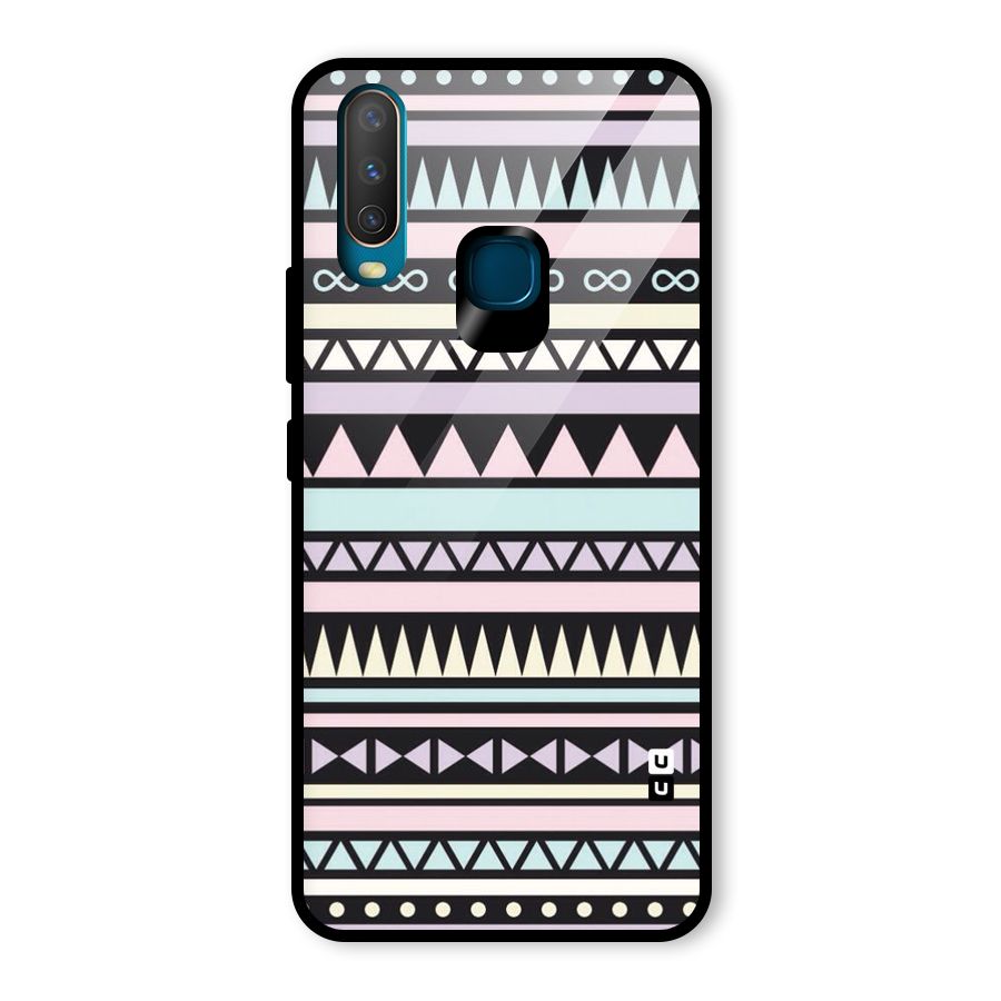 Cute Chev Pattern Glass Back Case for Vivo U10