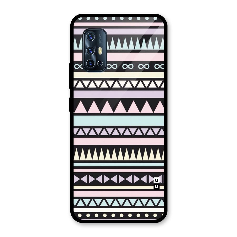 Cute Chev Pattern Glass Back Case for Vivo V17