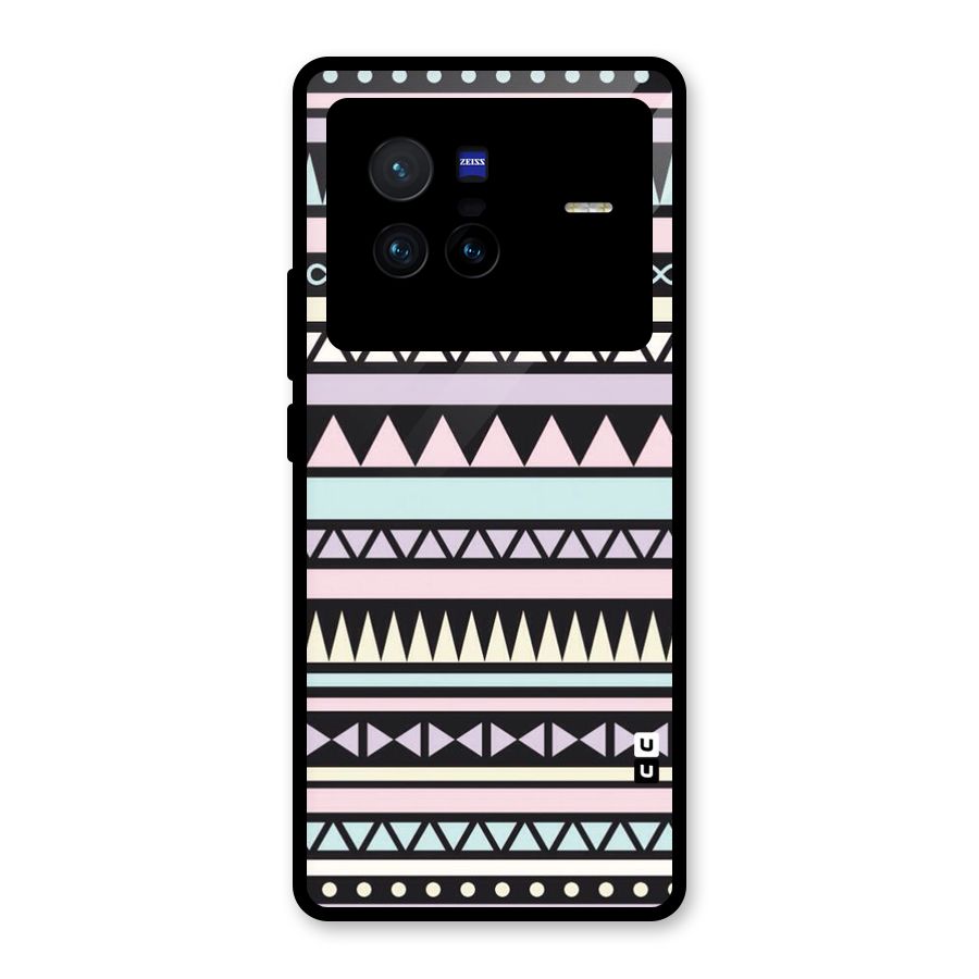 Cute Chev Pattern Glass Back Case for Vivo X80