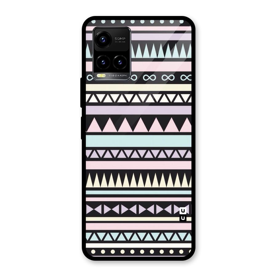 Cute Chev Pattern Glass Back Case for Vivo Y21T