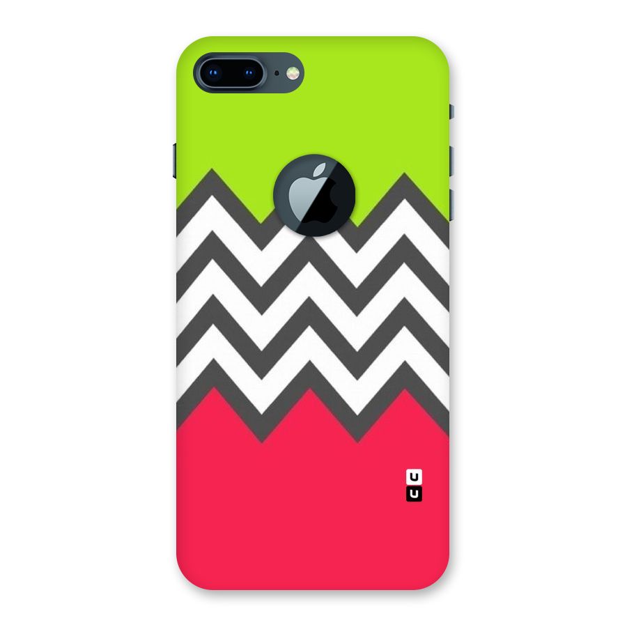 Cute Chevron Back Case for iPhone 7 Plus Logo Cut