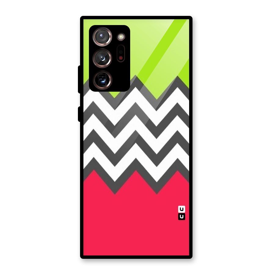Cute Chevron Glass Back Case for Galaxy Note 20 Ultra 5G