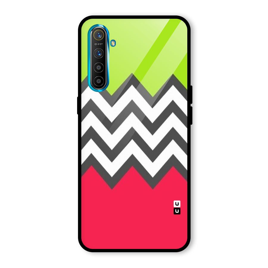 Cute Chevron Glass Back Case for Realme X2