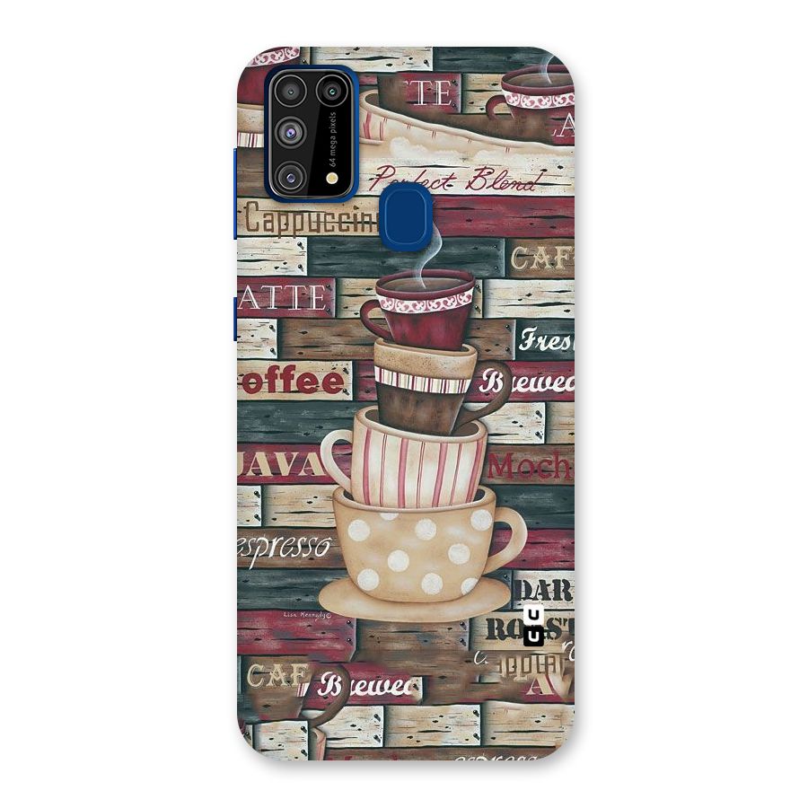 Cute Coffee Cups Back Case for Galaxy M31