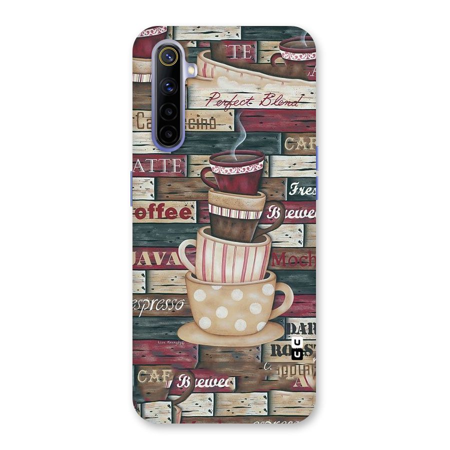 Cute Coffee Cups Back Case for Realme 6