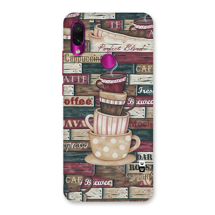 Cute Coffee Cups Back Case for Redmi Note 7 Pro