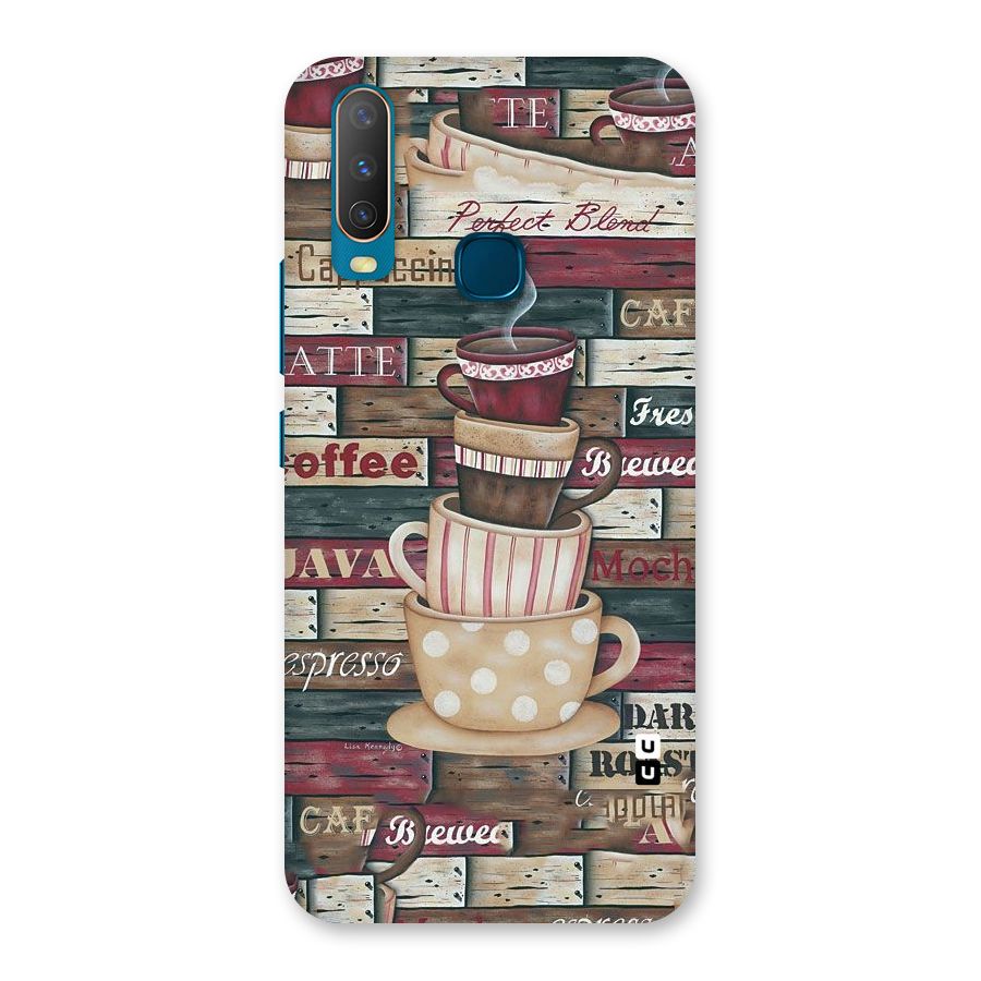 Cute Coffee Cups Back Case for Vivo Y15
