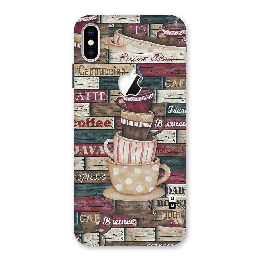 Cute Coffee Cups Back Case for iPhone XS Max Apple Cut