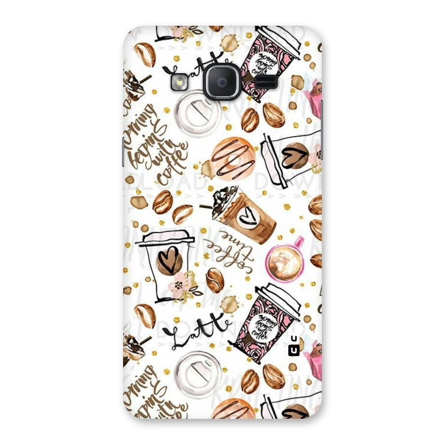 Cute Coffee Pattern Back Case for Galaxy On7 2015