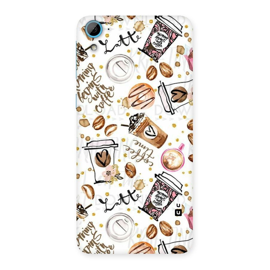 Cute Coffee Pattern Back Case for HTC Desire 826