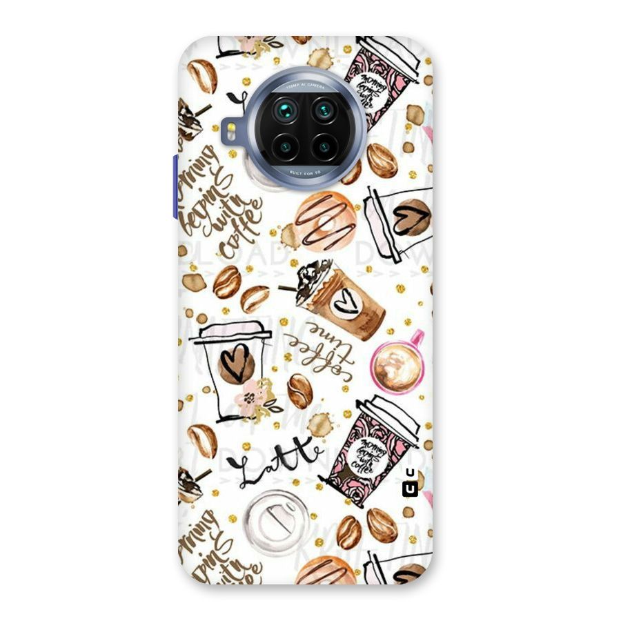 Cute Coffee Pattern Back Case for Mi 10i