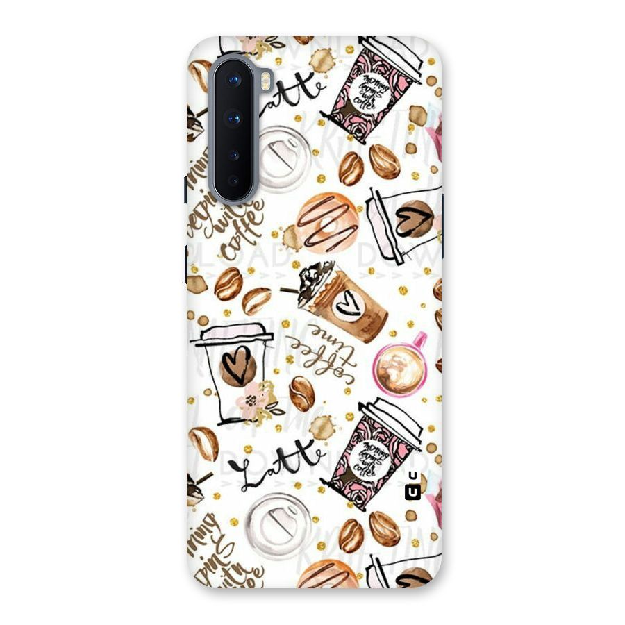 Cute Coffee Pattern Back Case for OnePlus Nord