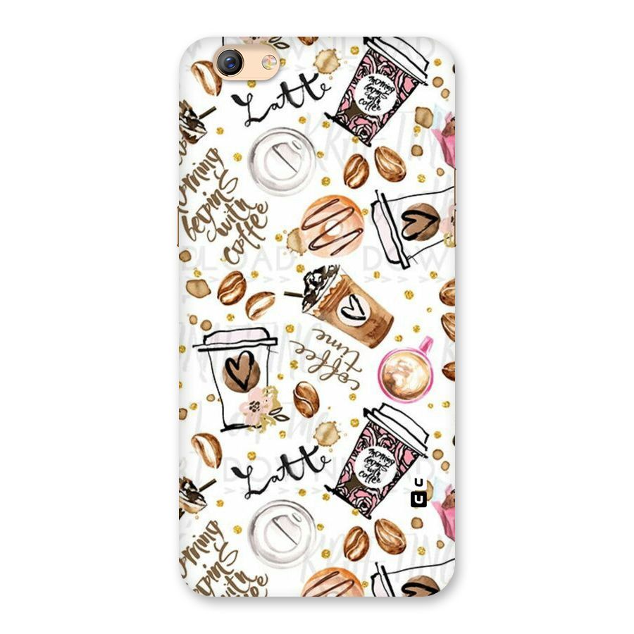 Cute Coffee Pattern Back Case for Oppo F3 Plus
