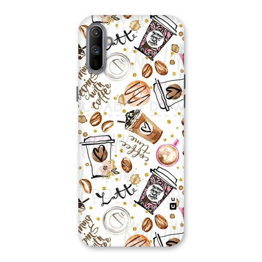 Cute Coffee Pattern Back Case for Realme C3