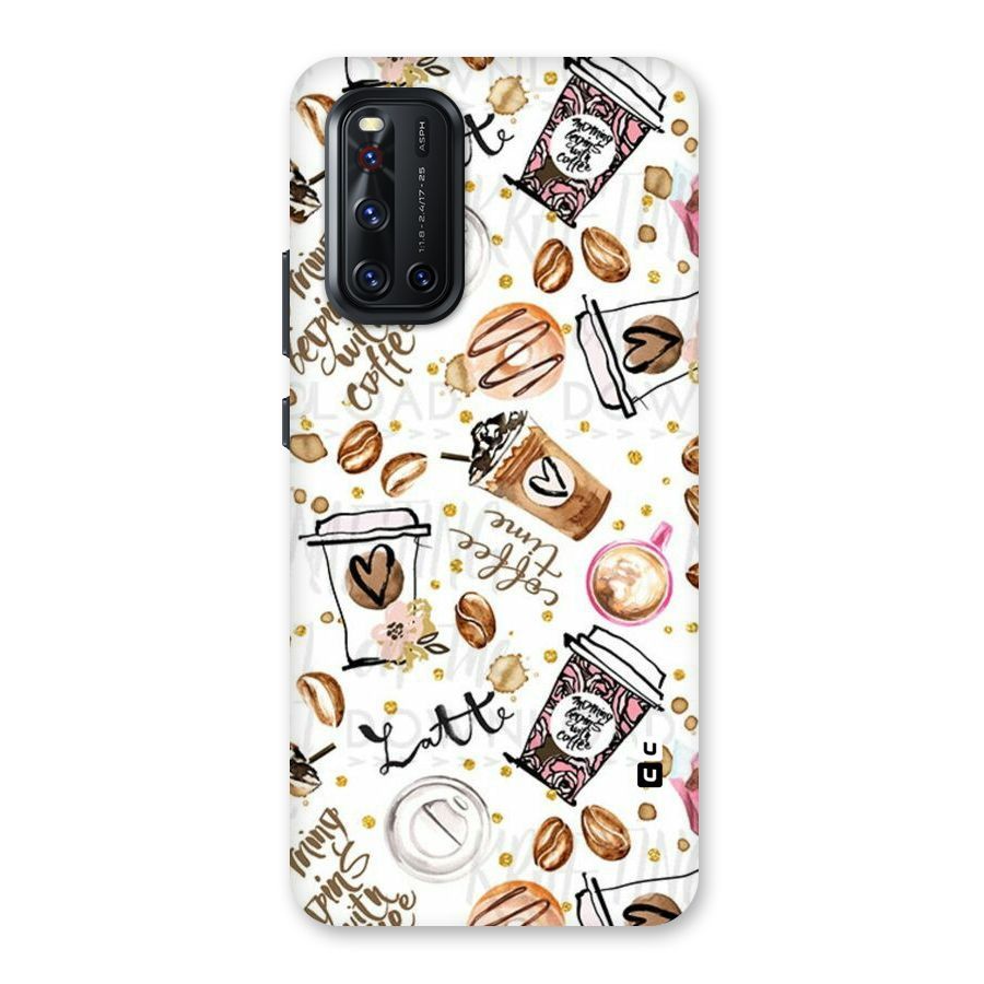 Cute Coffee Pattern Back Case for Vivo V19