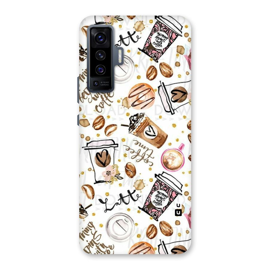 Cute Coffee Pattern Back Case for Vivo X50