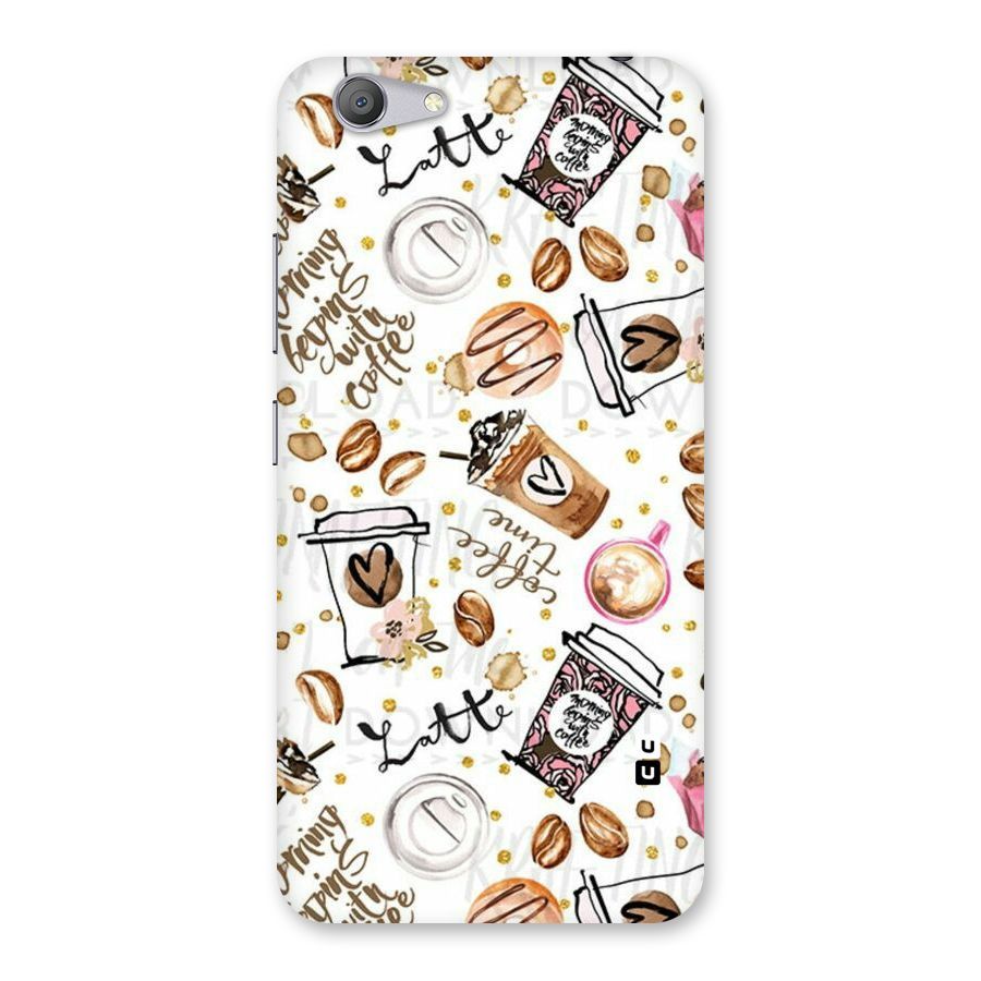 Cute Coffee Pattern Back Case for Vivo Y53