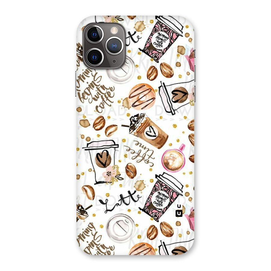 Cute Coffee Pattern Back Case for iPhone 11 Pro Max